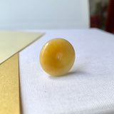 A-Grade Natural Yellow Jadeite Donut Pendant No.171174