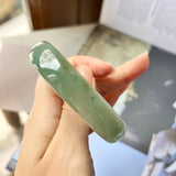 55.4mm A-Grade Natural Bluish Green Jadeite Modern Oval Bangle No.151993