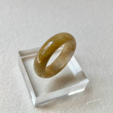18.9mm A-Grade Natural Yellow Lavender Jadeite Ring Band No. 161733