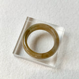 18.9mm A-Grade Natural Yellow Lavender Jadeite Ring Band No. 161733