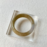 18.9mm A-Grade Natural Yellow Lavender Jadeite Ring Band No. 161733