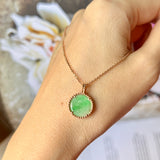 A-Grade Moss On Snow Jadeite Pendant (Moonlight) No.172145