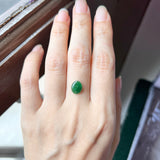 1.36cts A-Grade Natural Imperial Green Jadeite Oval Cabochon No.220469