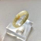 19.8mm A-Grade Natural Yellowish Green Jadeite Ring Band No. 161687