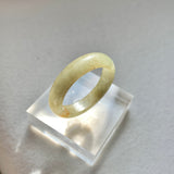 19.8mm A-Grade Natural Yellowish Green Jadeite Ring Band No. 161687