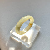 19.8mm A-Grade Natural Yellowish Green Jadeite Ring Band No. 161687