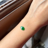 1.47cts A-Grade Natural Imperial Green Jadeite Oval Cabochon No.220470
