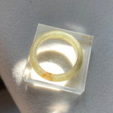 19.8mm A-Grade Natural Yellowish Green Jadeite Ring Band No. 161687