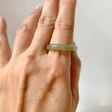 19.8mm A-Grade Natural Yellowish Green Jadeite Ring Band No. 161687