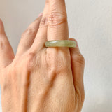 19.8mm A-Grade Natural Yellowish Green Jadeite Ring Band No. 161687