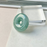 A-Grade Natural Greenish Blue Jadeite Donut No.172776