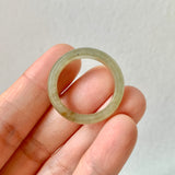 19.8mm A-Grade Natural Yellowish Green Jadeite Ring Band No. 161687