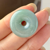 A-Grade Natural Greenish Blue Jadeite Donut No.172776