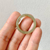 19.8mm A-Grade Natural Yellowish Green Jadeite Ring Band No. 161687