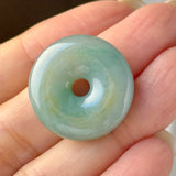 A-Grade Natural Greenish Blue Jadeite Donut No.172776