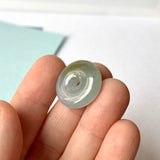 A-Grade Natural Blue Yellow Jadeite Donut Pendant No.171207