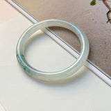 54.3mm A-Grade Natural Floral Jadeite Traditional Round Bangle No. 152136