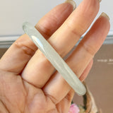 54.3mm A-Grade Natural Floral Jadeite Traditional Round Bangle No. 152136