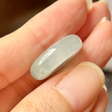 Icy A-Grade Natural Light Grey Green Jadeite Donut No.172132