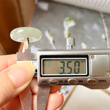 Icy A-Grade Natural Light Grey Green Jadeite Donut No.172132