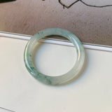 51.8mm A-Grade Natural Floral Jadeite Traditional Round Bangle No. 152138