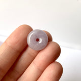 A-Grade Natural Lavender Jadeite Donut Pendant No.171198