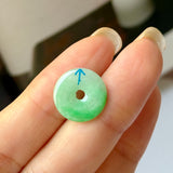 A-Grade Natural Moss On Snow Jadeite Donut No.172777