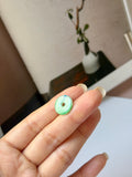 A-Grade Natural Moss On Snow Jadeite Donut No.172777