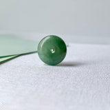 A-Grade Natural Green Jadeite Donut Pendant No.171212