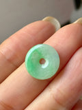 A-Grade Natural Moss On Snow Jadeite Donut No.172777