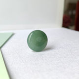 A-Grade Natural Green Jadeite Donut Pendant No.171212