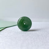 A-Grade Natural Green Jadeite Donut Pendant No.171212