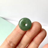 A-Grade Natural Green Jadeite Donut Pendant No.171212