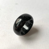 19.3mm A-Grade Natural Black Jadeite Ring Band No. 161781