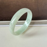 51.7mm A-Grade Natural Light Green Jadeite Modern Round Bangle No.152140