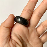 19.3mm A-Grade Natural Black Jadeite Ring Band No. 161781