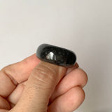 19.3mm A-Grade Natural Black Jadeite Ring Band No. 161781