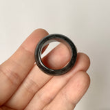 19.3mm A-Grade Natural Black Jadeite Ring Band No. 161781