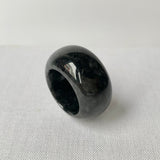 16.4mm A-Grade Natural Black Jadeite Ring Band No. 161347