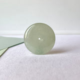 A-Grade Natural Light Yellowish Green Jadeite Donut Pendant No.171183