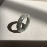 18.9mm A-Grade Natural Grey Jadeite Ring Band No.161727