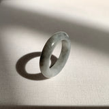 18.9mm A-Grade Natural Grey Jadeite Ring Band No.161727