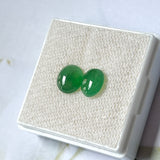 2.80cts A-Grade Natural Imperial Green Jadeite Oval Cabochon Pair No.180607