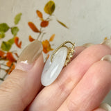 A-Grade White Jadeite Donut Pendant (Osmanthus Flower) No.172778