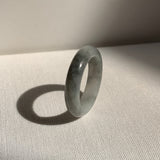 18.9mm A-Grade Natural Grey Jadeite Ring Band No.161727