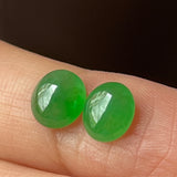 2.80cts A-Grade Natural Imperial Green Jadeite Oval Cabochon Pair No.180607