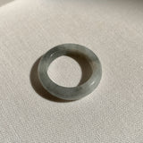 18.9mm A-Grade Natural Grey Jadeite Ring Band No.161727