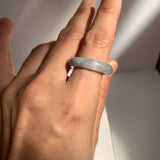 18.9mm A-Grade Natural Grey Jadeite Ring Band No.161727