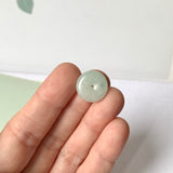 A-Grade Natural Light Green Jadeite Donut Pendant No.171206