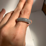 18.9mm A-Grade Natural Grey Jadeite Ring Band No.161727